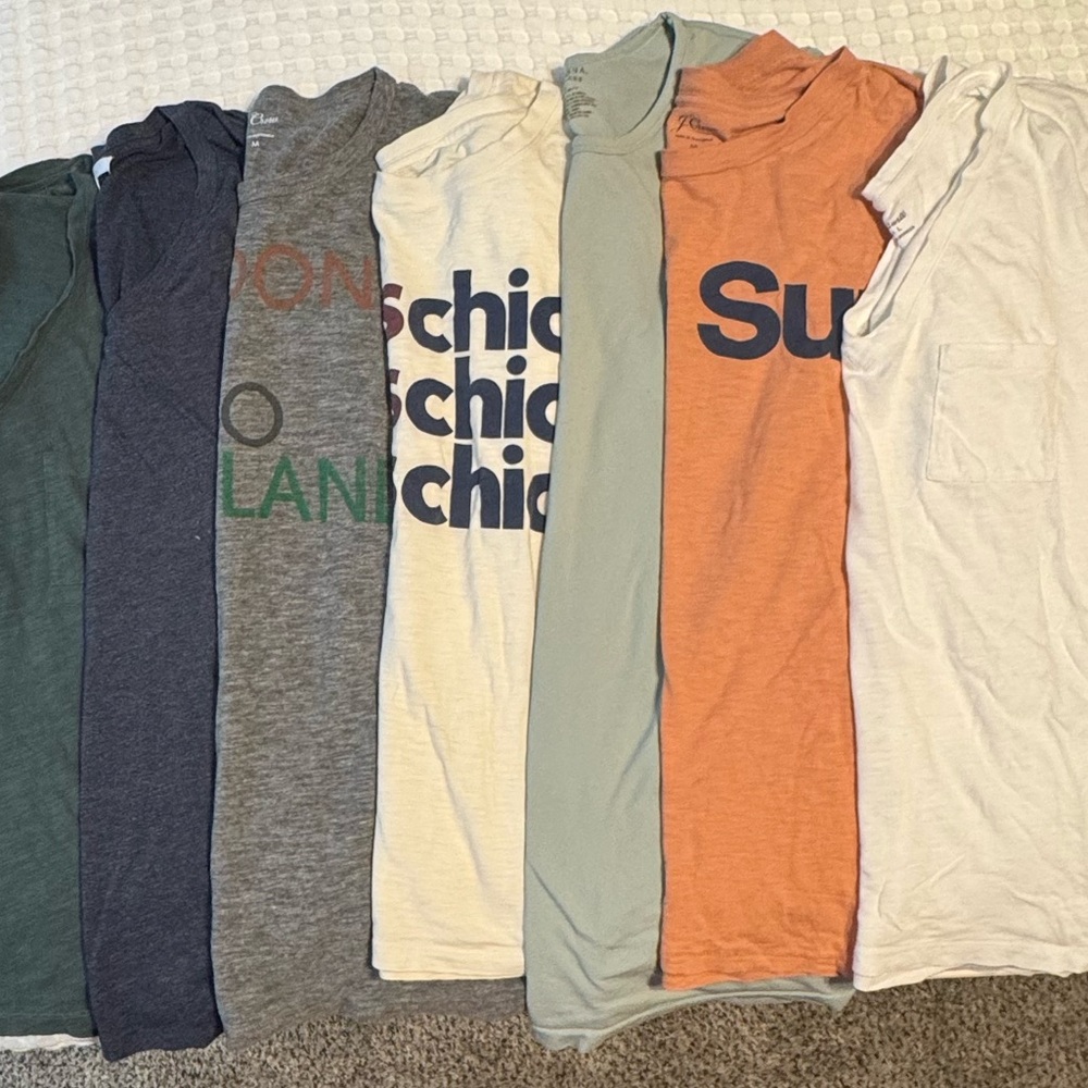 7 T Shirt Bundle Graphic and Plain